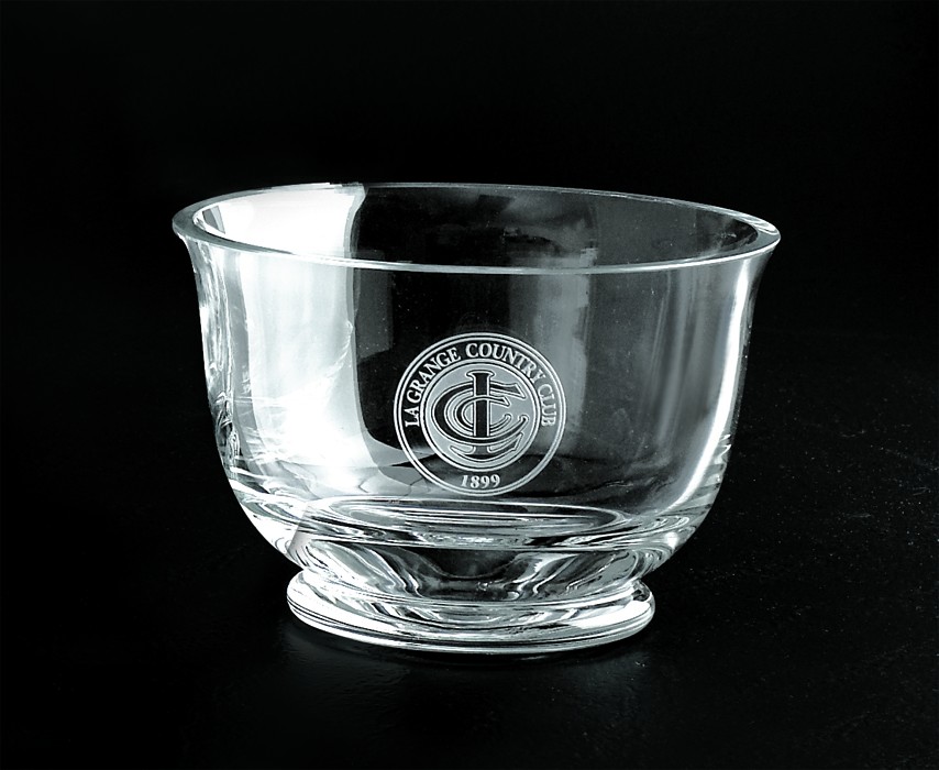 Etched crystal revere bowl - 7 1/2" dia.