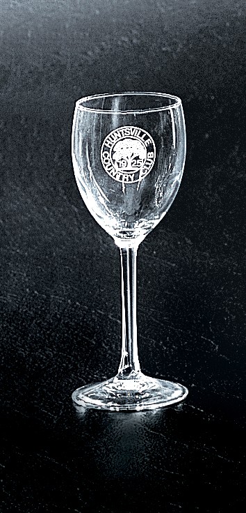 Boxed set of 2 etched all purpose wine glasses - 12 oz. - 7 1/2" ht.