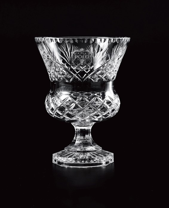 Etched lead cut crystal trophy cup - Multiple Sizes Available