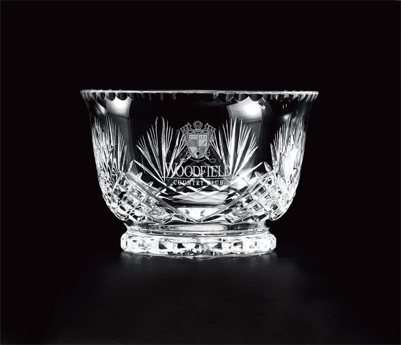 Etched full lead cut crystal bowl - Multiple Sizes Available