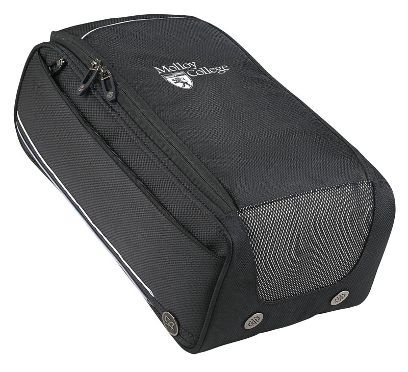 Cutter & Buck denier shoe bag with ventilated shoe compartment & additional pocket  -14 1/2” x 8 1/2”
