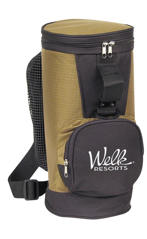 420 denier golf bag cooler - holds 10 cans or 2 wine bottles - 15" x 7"