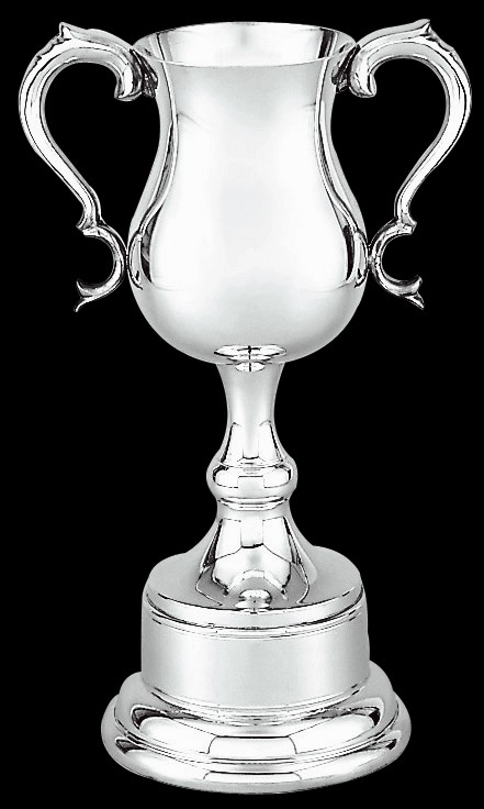 English Georgian pewter trophy cup - 8"