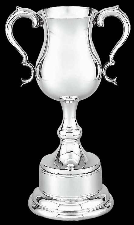 English Georgian pewter trophy cup - 10" ht.