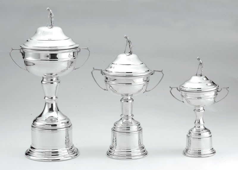 English pewter Ryder Cup trophy - 17" ht.