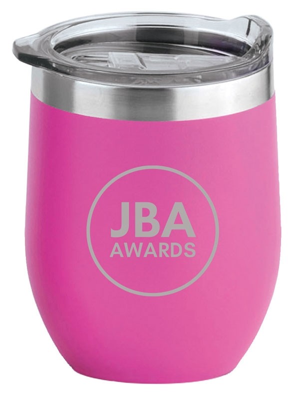 Stainless steel 16 oz. powder coated insulated wine tumbler with lasered imprint