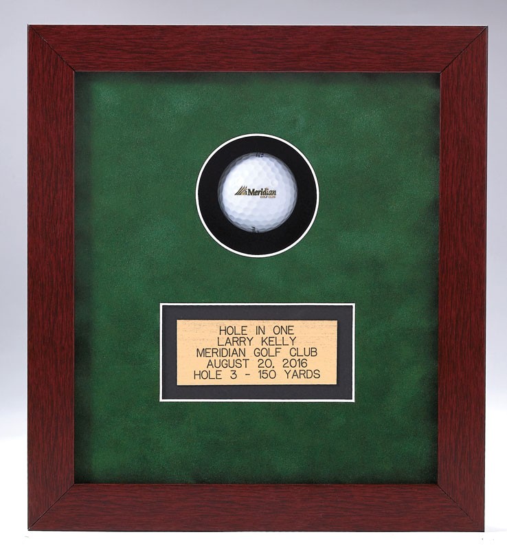 Rosewood hole-in-one shadow box - 8” x 9"
