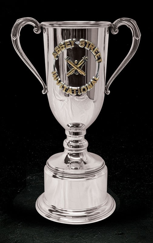 Pewter trophy cup on pewter base - 11 1/4" ht.