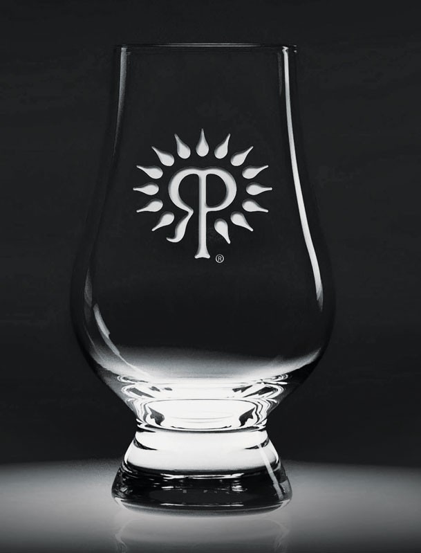 Boxed set of 2 etched glencairn glasses - 6 oz. - 4” ht.