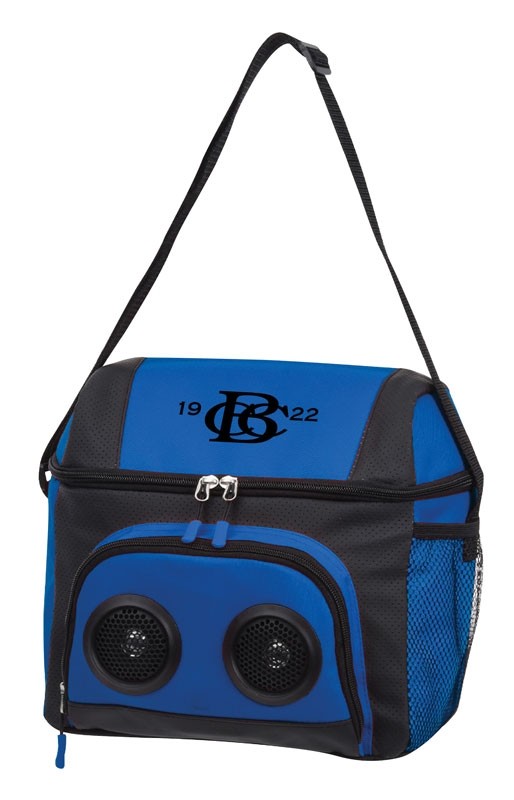 Denier cooler bag with bluetooth speakers - 10 3/4" x 10"