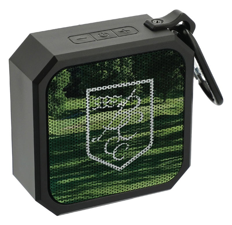 Waterproof outdoor blue tooth speaker with carabiner clip - 3" x 3"