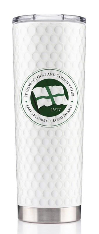 Stainless steel 24 oz. insulated bottle with golf design and full color imprint - 9" ht.