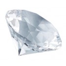 Etched clear optic crystal paperweight in satin lined gift box-3 1/4" dia.