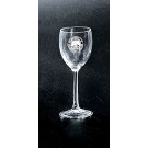 Set of 4 etched all purpose wine glasses-7 1/2" ht. Minimum 6 sets