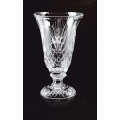 Etched lead cut crystal trophy vase - Multiple Sizes Available