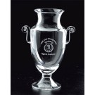 Etched crystal trophy vase - Multiple Sizes Available