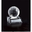 Optic crystal golf ball on crystal base