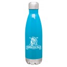 Stainless steel double wall insulated bottle - holds 17 oz. - 10 3/8” ht.