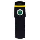 Double walled 16 oz. vacuum sealed black matte tumbler - 9 1/4” ht.