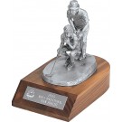 Pewter male partners trophy on walnut base - Multiple Sizes Available