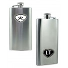 Stainless steel 7 oz. flask with 2 medallions