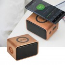Mahogany wood speaker with wireless charger