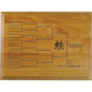 Lasered wood tournament draw sheet