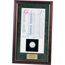 Rosewood hole-in-one shadow box-holds scorecard and  ball 
