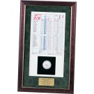 Rosewood hole-in-one shadow box-holds scorecard and  ball 