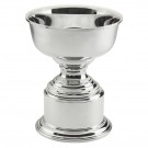 Pewter revere bowl on pewter base - 6" dia. x 7 1/2" ht.