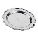 Pewter plate with Queen Anne design - 10 1/4" dia.
