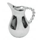 Aluminum pitcher with bead trim - 10" ht.