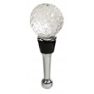 Crystal golf ball bottle stopper