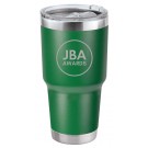 Stainless steel 30 oz. powder coated insulated tumbler with lasered imprint