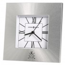 Aluminum tabletop clock with quartz movement - 6 1/4" x 6 1/4"