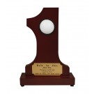 Rosewood hole-in-one trophy - 8 3/4" ht.