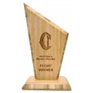 Bamboo award with lasered engraving - 12” ht.