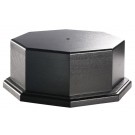 Black wood octagon base - 9 1/4" w. x 4 1/4" ht. - top 8" w.