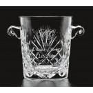Etched full lead cut crystal ice bucket - 9 1/4" ht.