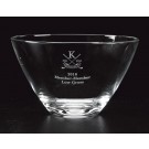 Etched European glass bowl - 8 1/2" dia.