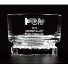 Etched lead crystal straight sided bowl with sculptured base - 6" dia.