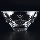 Etched lead crystal bowl