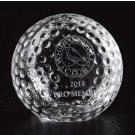 Etched optic crystal golf ball - 3" dia.
