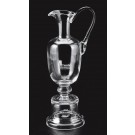 Etched non-lead crystal claret jug - 15" ht.