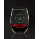 Boxed set of 2 15 oz. satin etched or imprinted stemless wine glasses - 4 1/2" ht.
