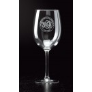 Boxed set of 2 etched wine glasses - 19 oz. - 9" ht.