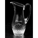 Etched non-lead crystal pitcher with hand cut design - holds 34 oz. - 10 1/2" ht.