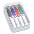 Boxed set of 4 mini permanent markers in black, red, green & blue