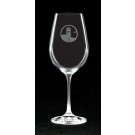 Boxed set of 2 etched wine glasses - 15 1/4" - 9 1/4" ht.