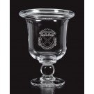 Etched Simon Pearce glass trophy cup - 12" ht.